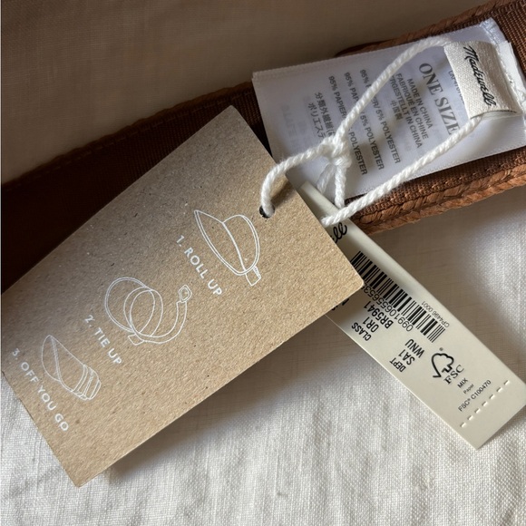 NWT Madewell Packable Braided Straw Visor - Picture 6 of 6